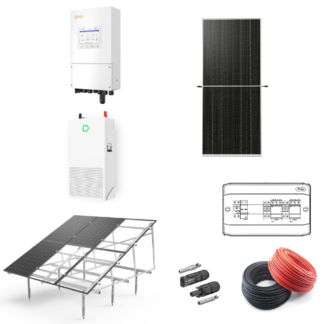 KIT sistem fotovoltaic SOLIS 8 kW monofazat Hybrid cu baterie Dyness 14,3kWh