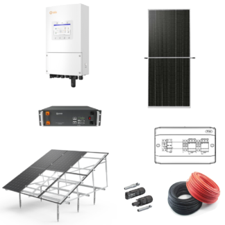 KIT sistem fotovoltaic SOLIS 8 kW monofazat Hybrid cu baterie Renon 5kWh